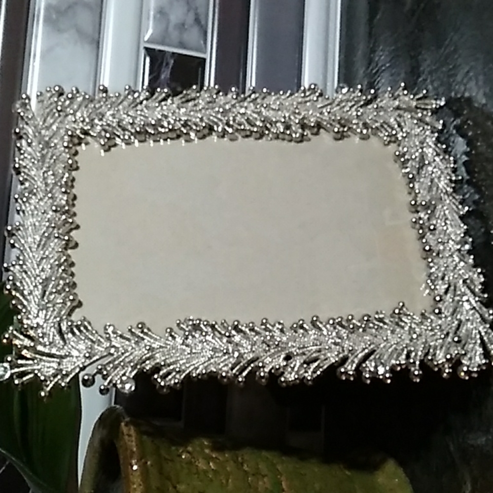 Silver Bead & Rhinestone Glam Frame - Picture 11 of 11